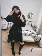 Vestido plisado de manga larga para mujer, estilo pijo, liso, dulce, sin definición, sencillo, elegante, japonés, estudiantes, ropa de calle