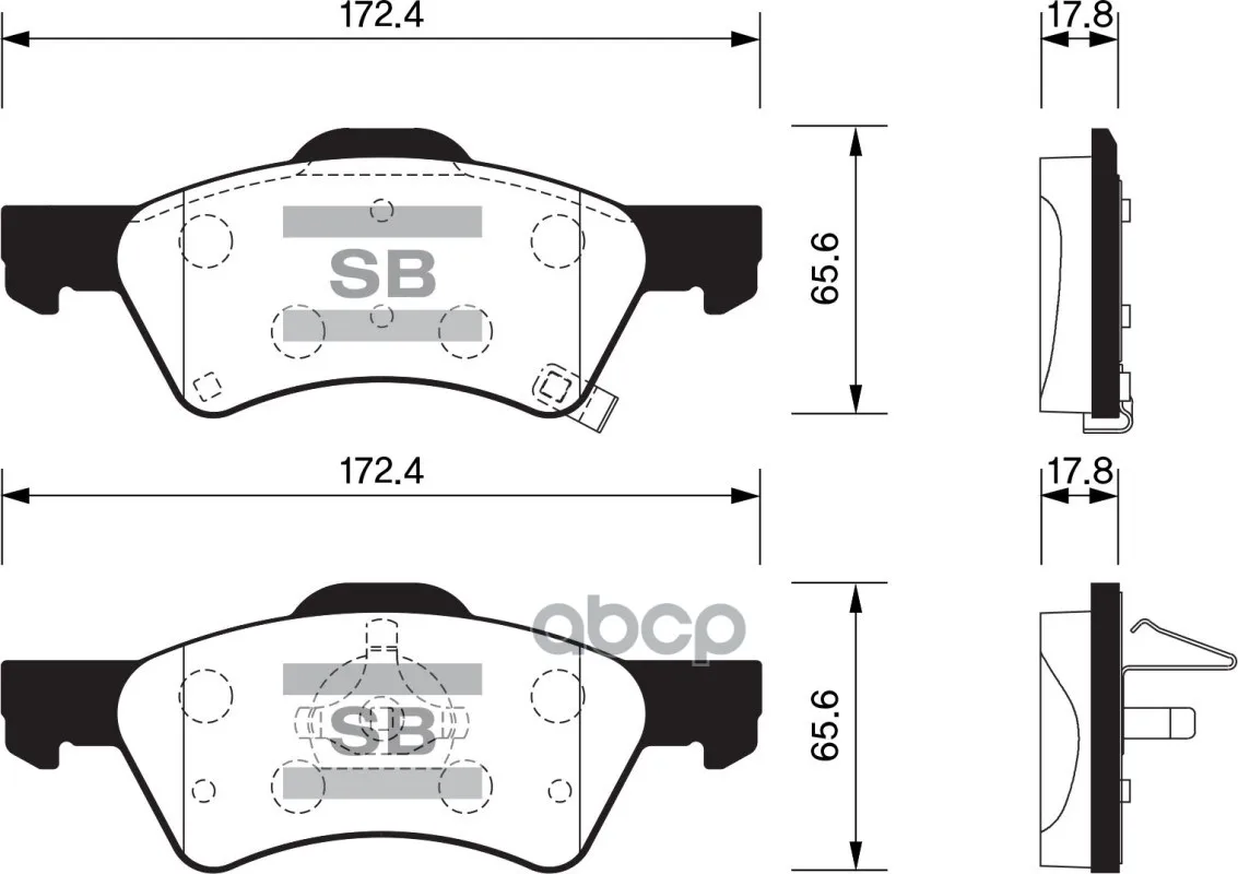 Колодки Тормозные Chrysler Voyager/Dodge Caravan 00- Передние 16 Sangsin Brake Sp1440 Sangsin brake арт. SP1440