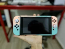 Funda rígida protectora para consola Nintendo Switch, carcasa trasera desmontable colorida, color rosa, Kawaii