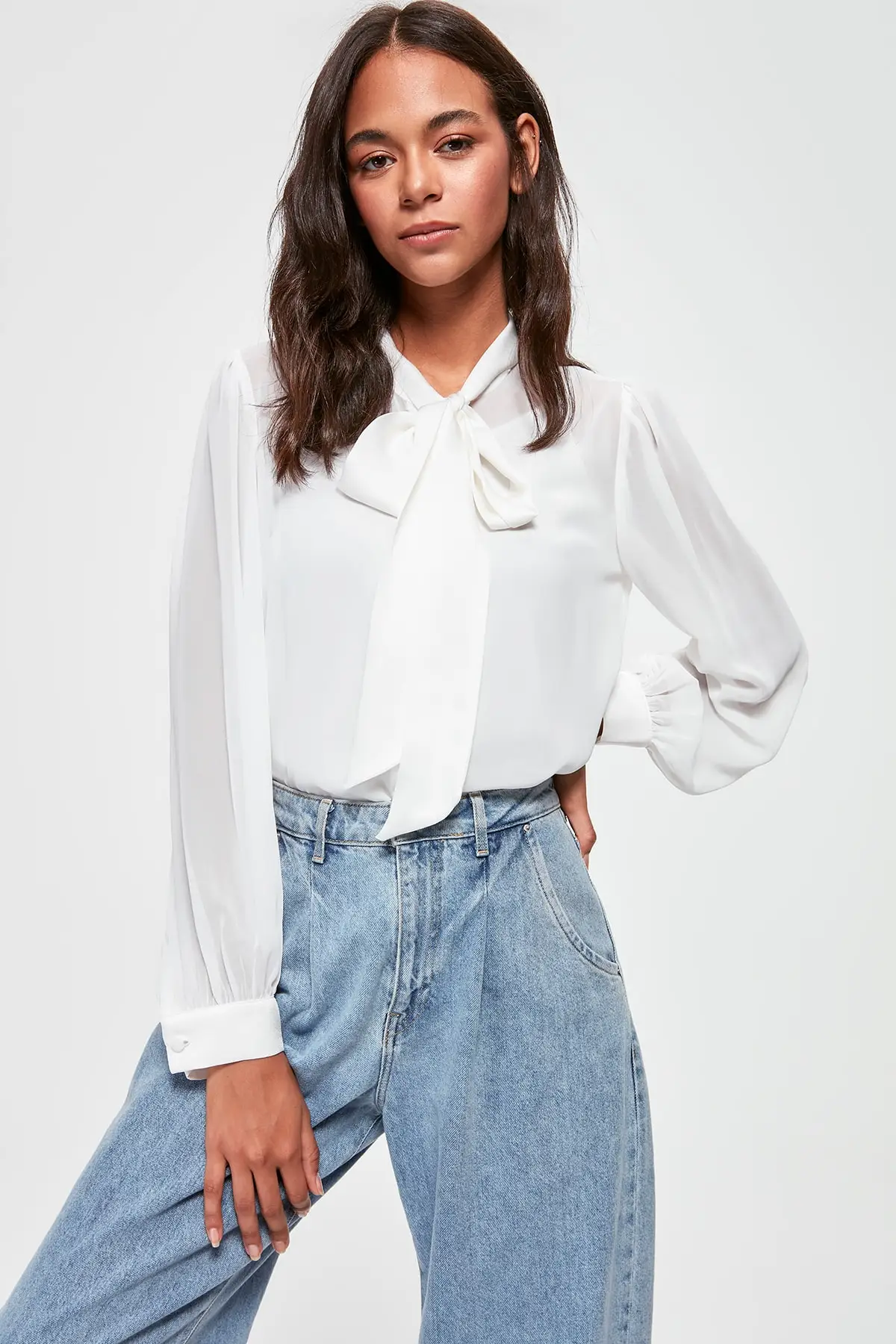Trendyol кружевная детальная рубашка TWOAW20GO0392