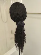 Younsolo-pelucas de cabello humano brasileño Remy para mujeres negras, diadema con ondas, sin pegamento, peluca y bufanda, 8-28 pulgadas