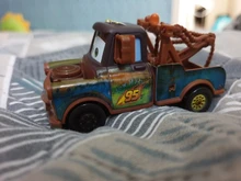 Disney Pixar Cars 3-Rayo McQueen Mater Pision Cup Mater 1:55, juguete de coche de aleación de Metal fundido a presión, regalo de cumpleaños para niños