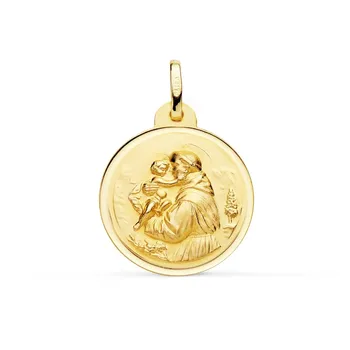 

Medal 18k gold San Antonio 20mm. Smooth fence bezel-Customizable-RECORDING INCLUDED IN THE PRICE