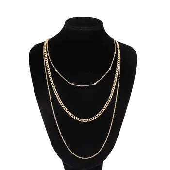 

Necklace jewelery chain (jewelery alloy, golden) 56412