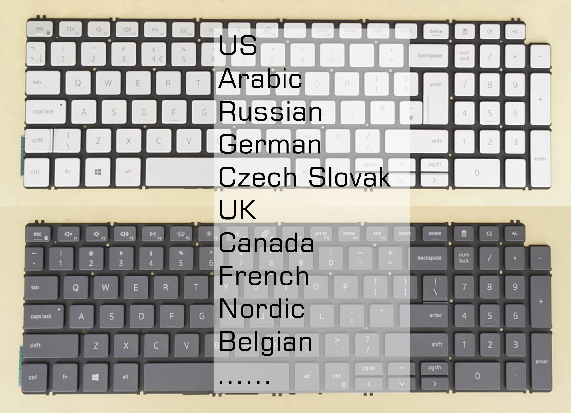 Eua Árabe Russo Alemão Checo Eslovaco Teclado para Dell Inspiron 7590 em 7591 em Vostro 7590 Latitude 3510 Retroiluminado