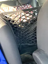 Mascota para coche aislamiento Pet barrera de asiento de malla de perro coche divisor de red con ajuste de cuerda y gancho adecuado para SUV y coche pequeño