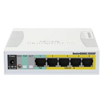 

Desktop Switch Mikrotik CSS106-1G-4P-1S PoE LAN 100/1000 White