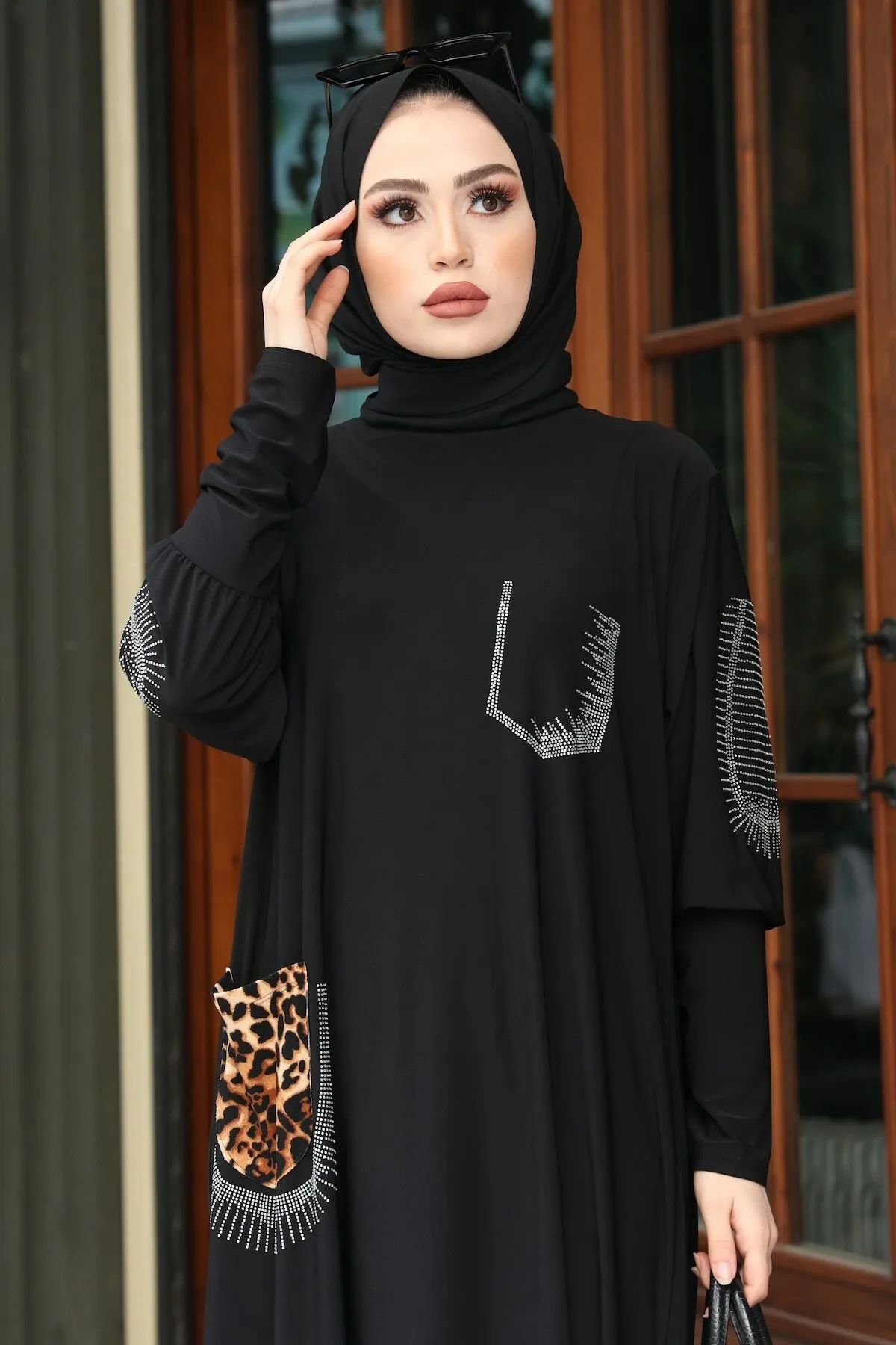 Long Dress Turkish Clothes Abaya Muslim Woman's Dress Stone Embroidered Robe Femmes Arabic Hijab Scarf European Clothing Eid