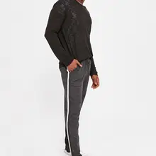 Trendyol Антрацит для мужчин Beli Wheel So Stripe карманы новые спортивные штаны TMNAW20EA0064