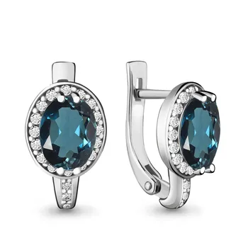 

Silver earrings with cubic zirconia