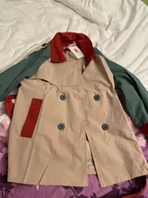 Patchwork Coat Windbreaker Light-Weight Women Long-Section New Casual Lady's