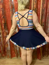 One-Piece Suits Dress Skirt Tank Swimwear Women Trikini Girls Vintag Plus-Size Floral