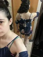 Mono con estampado de flores para mujer, Peto corto con hombros descubiertos, mono de pecho para mujer, forrado sin tirantes