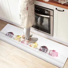 Else серый пол на Collored чашки торты 3d принт Нескользящая микрофибра кухня счетчик современные декоративные моющиеся области коврик