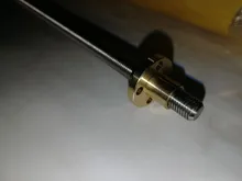 Varilla trapezoidal para impresora 3D, rosca de tornillo de plomo de 8 mm, de Lead de 1 mm, rodamiento con tuerca de latón, de 100, 200, 300, 400, 500 o 600 mm, modelo THSL-300-8D