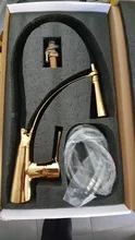Grifos de cocina con diseño de goma, mezclador cromado, grifo para Cocina LED, tirador único, grúa montada en cubierta para fregadero, 7661