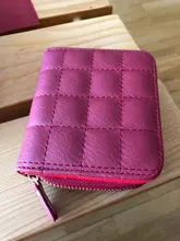 Billeteras cortas de piel sintética para mujer, carteras a cuadros, tarjetero de nobuk, cartera pequeña con cremallera, monedero