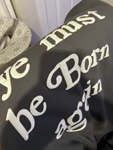 Ye must be Born again-Sudadera con capucha CPFM XYZ para niños, suéteres transparentes, sudaderas de tamaño asiático Kanye West, jerséis de alta calidad