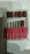 Juego de brocas para uñas, 6 uds., barra de 2,35, banda de lijado de 6,35mm, para máquina de lijado eléctrica profesional, herramientas de manicura y pedicura
