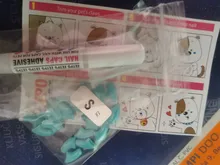 20 piezas gato suave del clavo de silicona tapas/gato de cubierta/garras de gato/Pet/uñas Protector con pegamento adhesivo y aplicador tamaño XS S M L