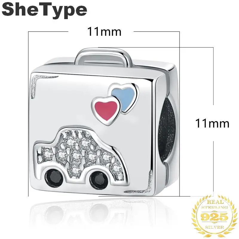 

1.1x1.0cm Gift For Girls 3.0g Treasure Box Cubic Zirconia Charm Silver 925 Sterling Silver Charms Jewelry DIY 2019