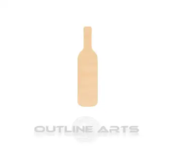 

10 pieces Wine Bottle Laser Cut Wood Shape Craft Supply
