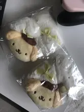 1 Uds de Anime de dibujos animados perro Pudding cinta del pelo de felpa Hairband elástico cuerda de pelo de las niñas mujeres juguetes de peluche para regalo J0429
