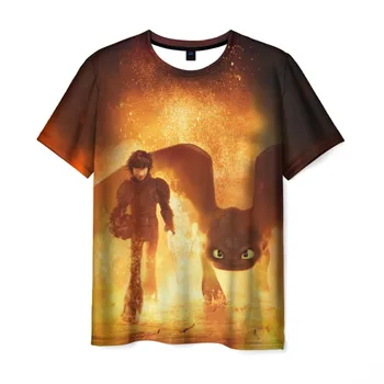 

Men's T-shirt 3D how to tame the Dragon