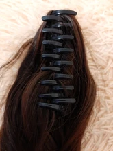 Extensiones de Cabello para mujer, coletas con ondas, 14 pulgadas, pelo sintético Rubio, extensión Natural