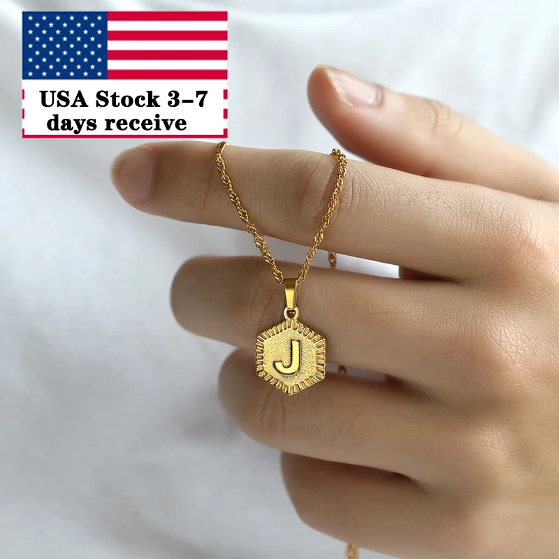 Initial Letter Necklace Chain for Women 