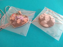 Collar con etiqueta redonda personalizable para hombre y mujer, con foto y nombre, Color dorado y plateado, joyería con letras personalizadas