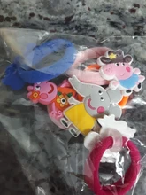 Figuras de Peppa Pig, George, muñecas de PVC, a la moda, peluches de dibujos animados, juguetes con anilla para el pelo, envío aleatorio
