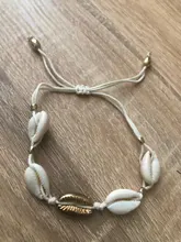 IPARAM-Pulsera de cuerda con conchas para mujer, brazalete de hilo, tobillera, estilo bohemio, vintage, playa, fiesta