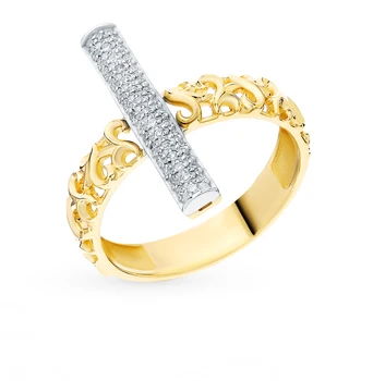 

Gold ring with diamonds sunlight sample 585
