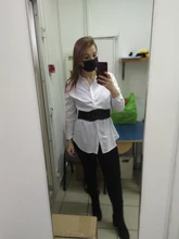 Blusas informal de manga larga para otoño camisa blanca mujer de talla grande para Estilo Vintage rosa 2020