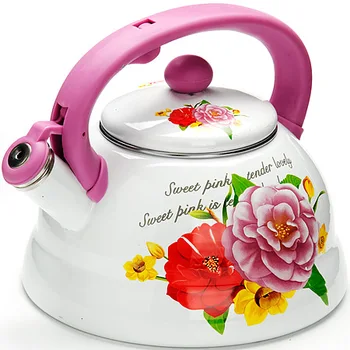 

Teapot enamel 3l with/whistle roses Mayer & Boch 26255