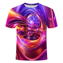 

Short Sleeve Round Neck Men's T-shirt With Vertigo Pattern