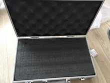 Caja de Herramientas de aluminio portátil, equipo de seguridad, estuche de almacenamiento, Maleta resistente a impactos con esponja