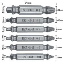 Drill-Bit-Set Extractor Stripped Screws Demolition-Tools Broken-Screw-Bolt-Remover 6pcs