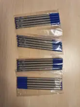 Alta calidad 10 Uds Hilton azul de recarga de tinta de bolígrafo para firmar bolígrafo recambios papelería suministros de oficina