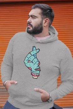 

Angemiel Wear Zombie Hand Gray Men 'S Hooded Sweatshirt
