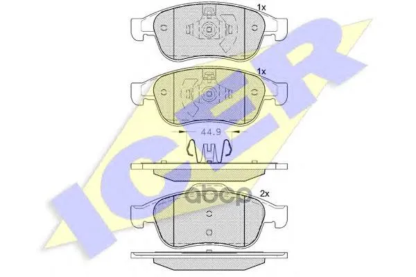 181915_колодки Дисковые Передние! Renaultmegane Sedan/Coupe 08 Icer 181915 Icer арт. 181915