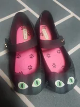 Nueva niñas zapatos de princesa zapatos para niños gato zapatos Jelly para niño pequeño Mini DD lindo gato plano Sandalias cómodas DD004