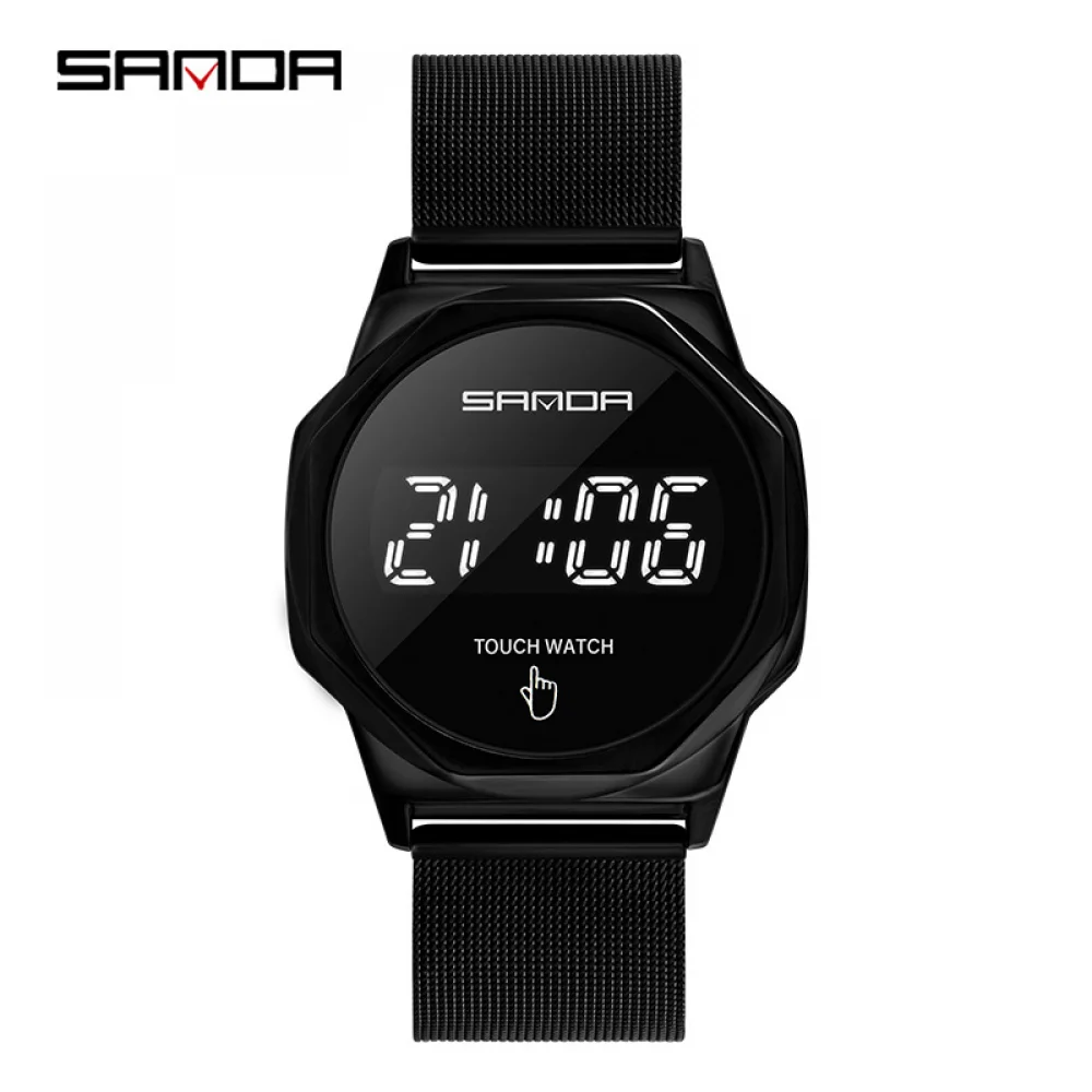 

SANDA Fashion Watch Luxury Men Watches Single Movement Multi-Function Digital Electronic Watches Student Touch Waterproof Watch