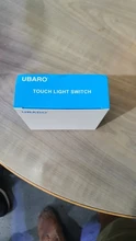 UBARO-Interruptor táctil AC100-240 europeo, panel LED de alimentación de pared de cristal templado en blanco y negro, 1/2/3 entradas