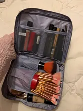 FUDEAM-bolsa de viaje multifunción de poliéster para mujer, organizador de artículos de tocador, bolsa de cosméticos portátil, estuche de maquillaje