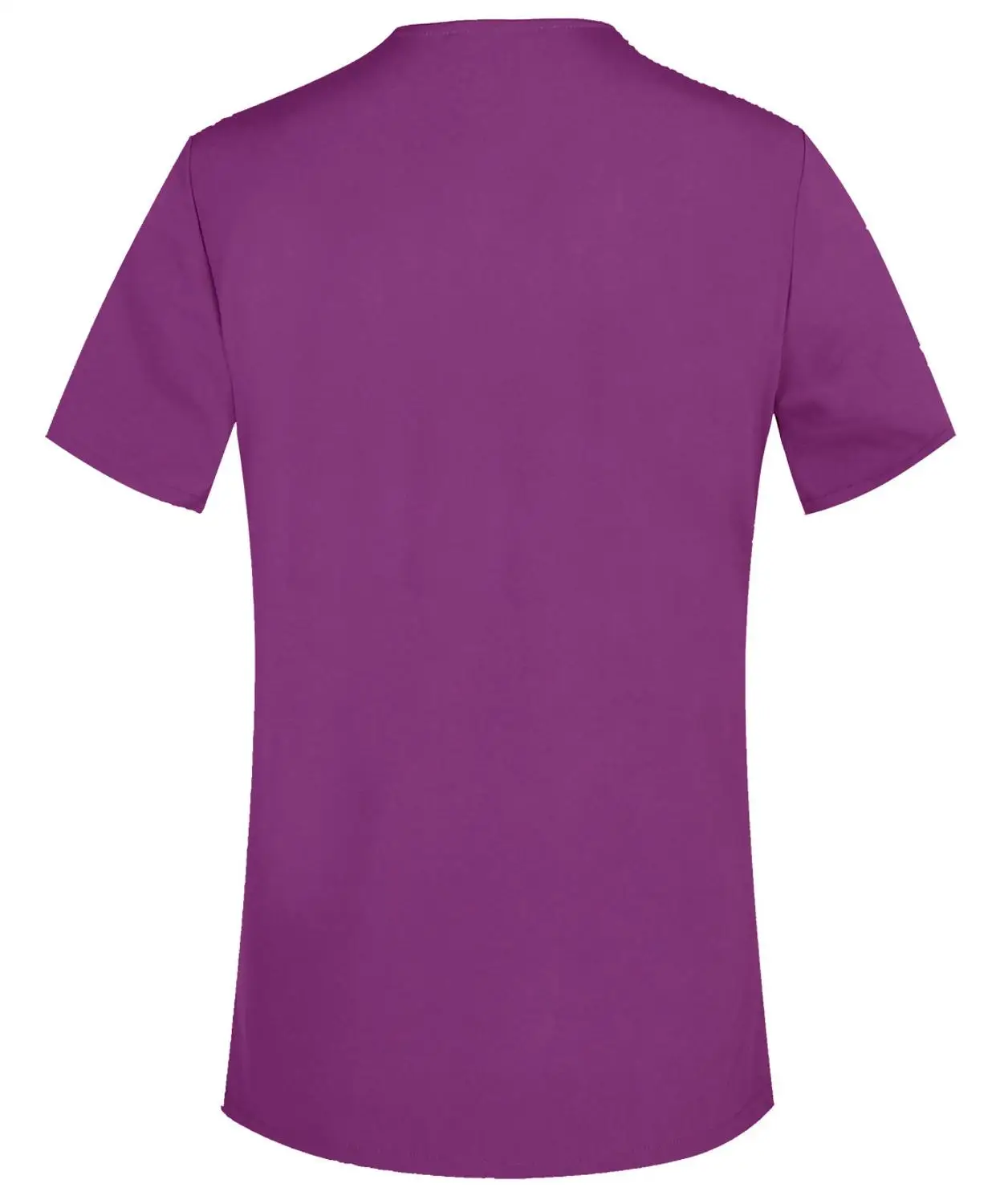 Women's Scrub Top Nursing Uniform Blouse Short Sleeve Working Top Pockets