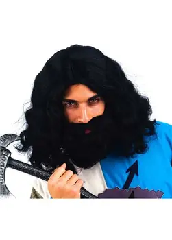 

Ic024 brunette wig with beard t-unica