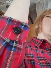 Shirt Dress Button Scottish Long-Sleeve Capucines Plaid Vintage Vestido Women Autumn