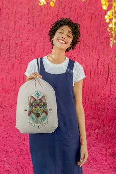 

Angemiel Bag Cosmic Pattern Wolf Cloth Backpack